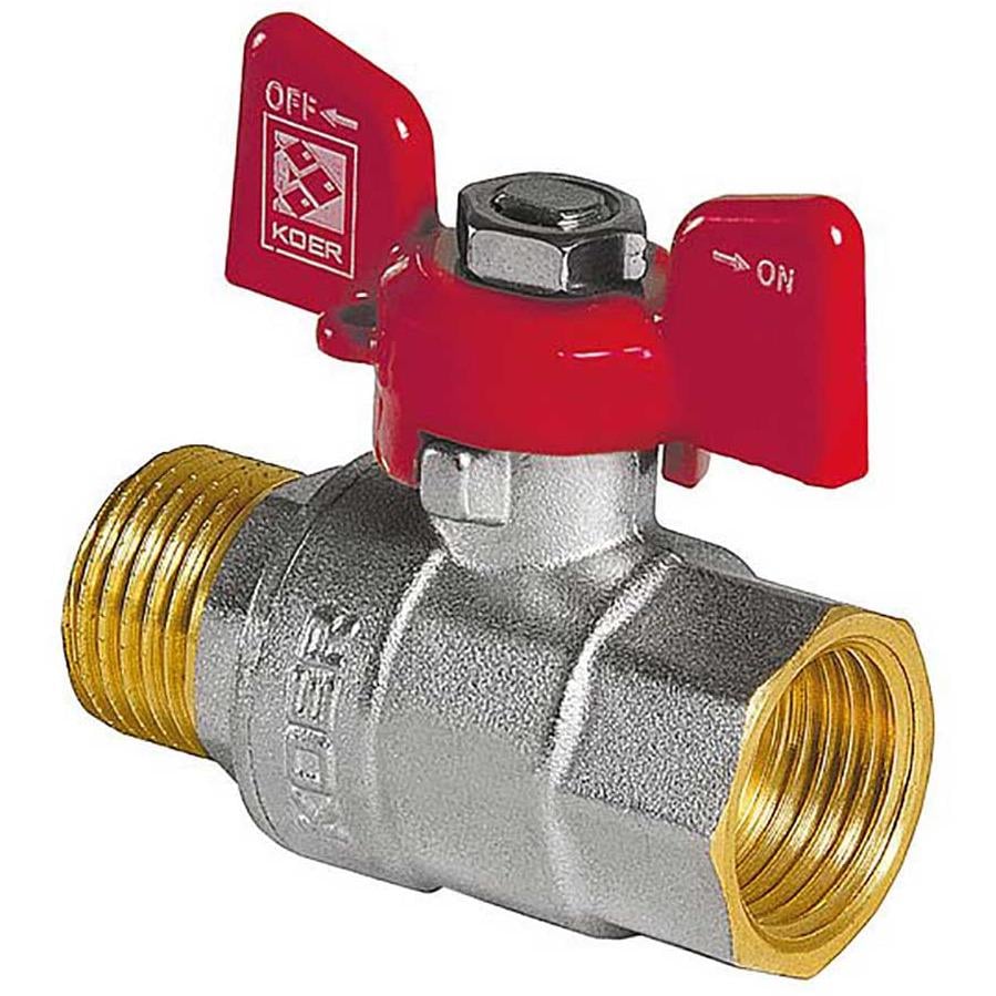 Кран шаровый KOER KR.218 KR0028 1" ВЗ бабочка (81531)