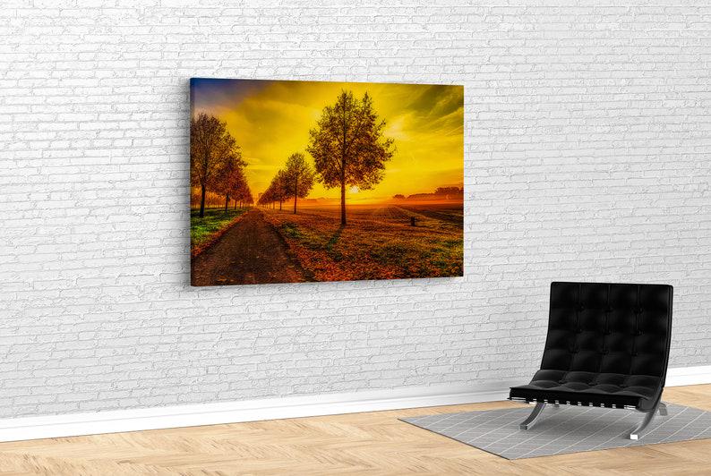 Картина для интерьера Деревья вдоль дороги 120x80 см (667