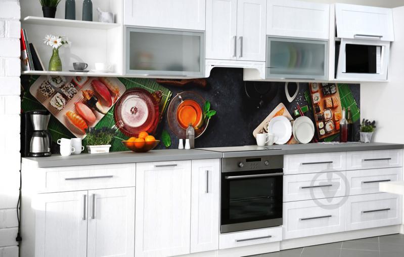 Скинали на кухню Zatarga «Идеальный сэт» 650х2500 мм виниловая 3Д наклейка кухонный фартук самоклеящаяся