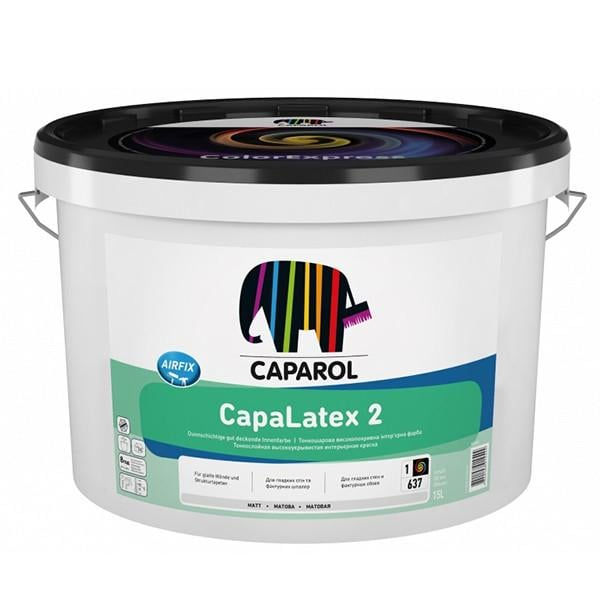 Краска интерьерная латексная Caparol CapaLatex 2 глубоко матовая 10 л Белый