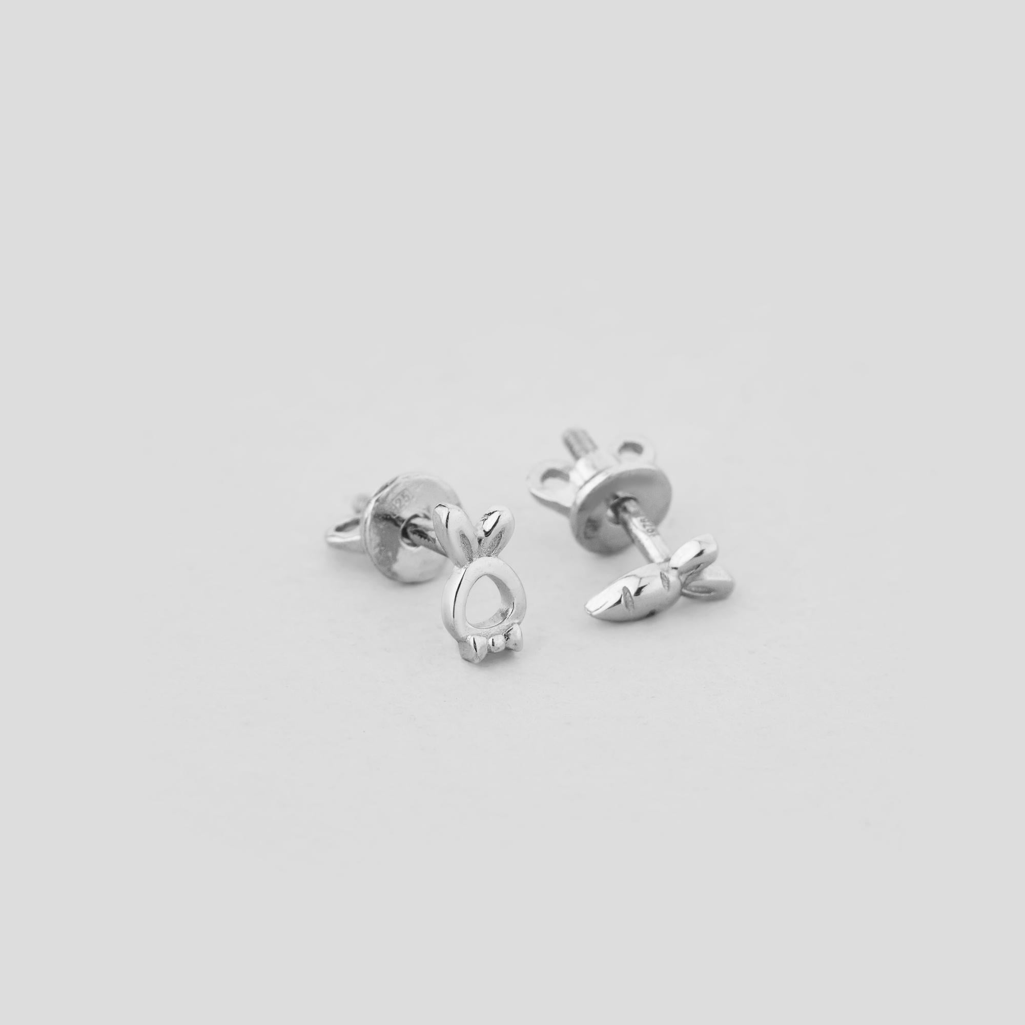Серебряные серьги Minimal Милые ушки (17958)