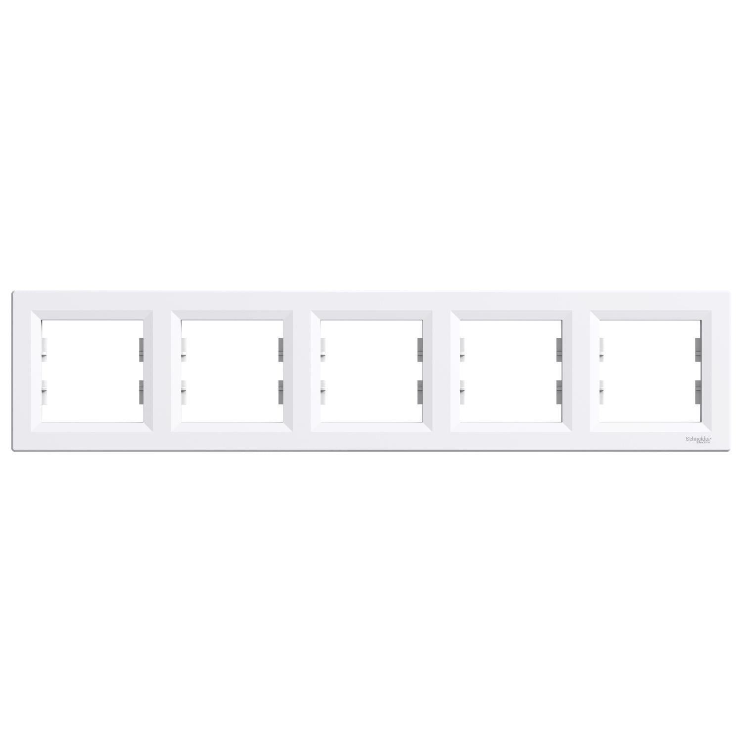 Рамка пятиместная горизонтальная Schneider Electric Asfora Белый (00000003053)