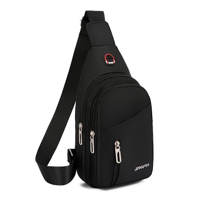 Сумка через плечо с отверстием под наушники Черный 30х17 см (U9683)