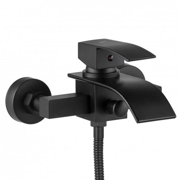 Смеситель для ванны однорычажный короткий излив Черный Смеситель для ванны однорычажный короткий излив Черный