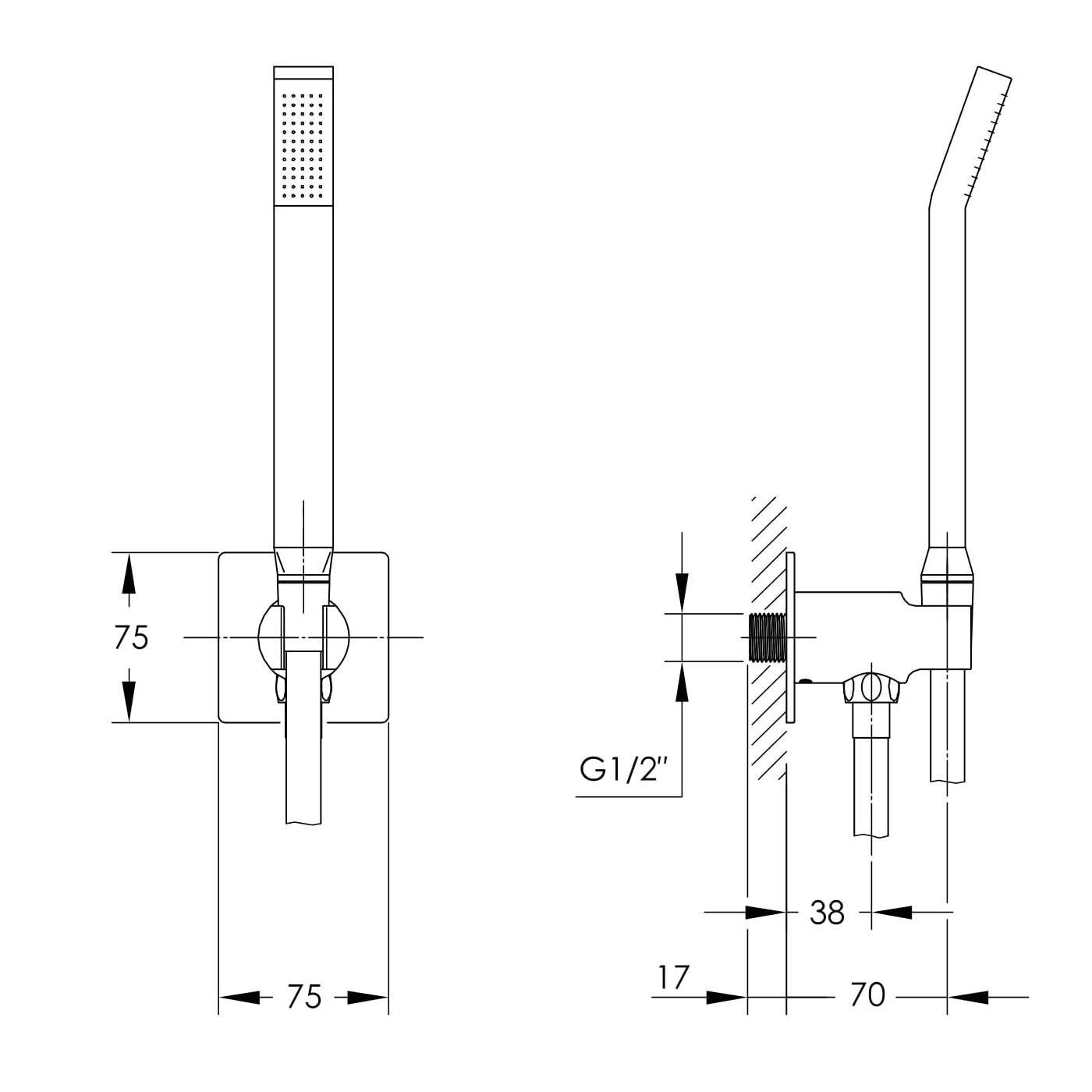 Душевой комплект Imprese SMART CLICK Черный (MK101901224) - фото 2