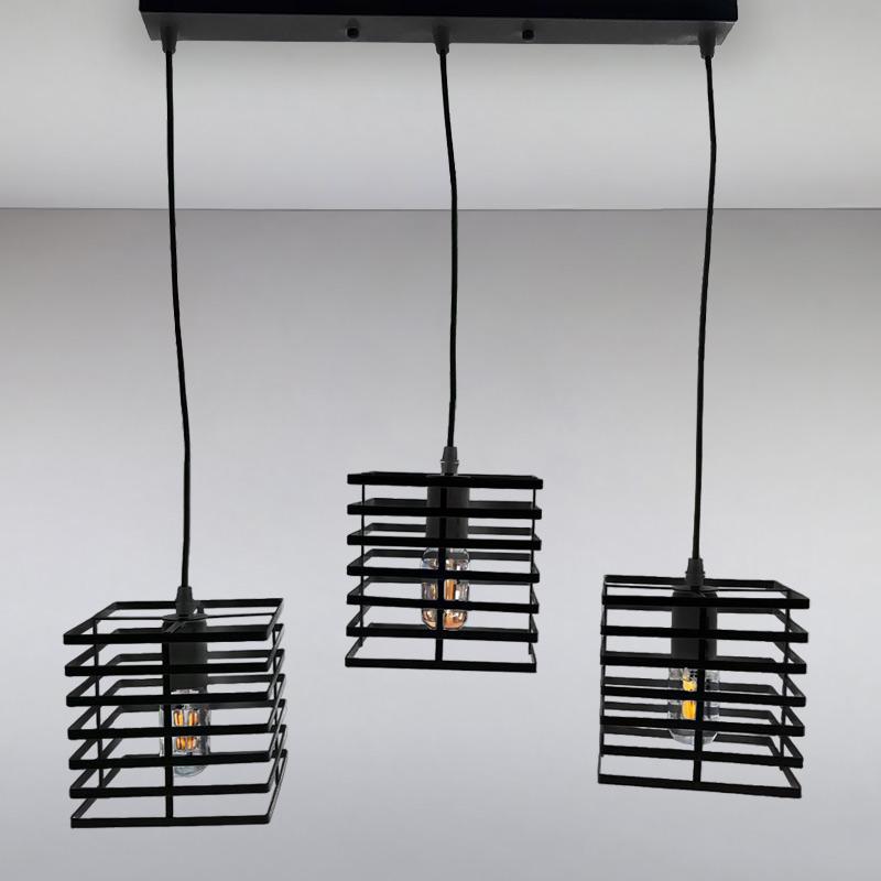 Люстра подвесная Light House NM-15296-P/3 BK на три лампы Черный