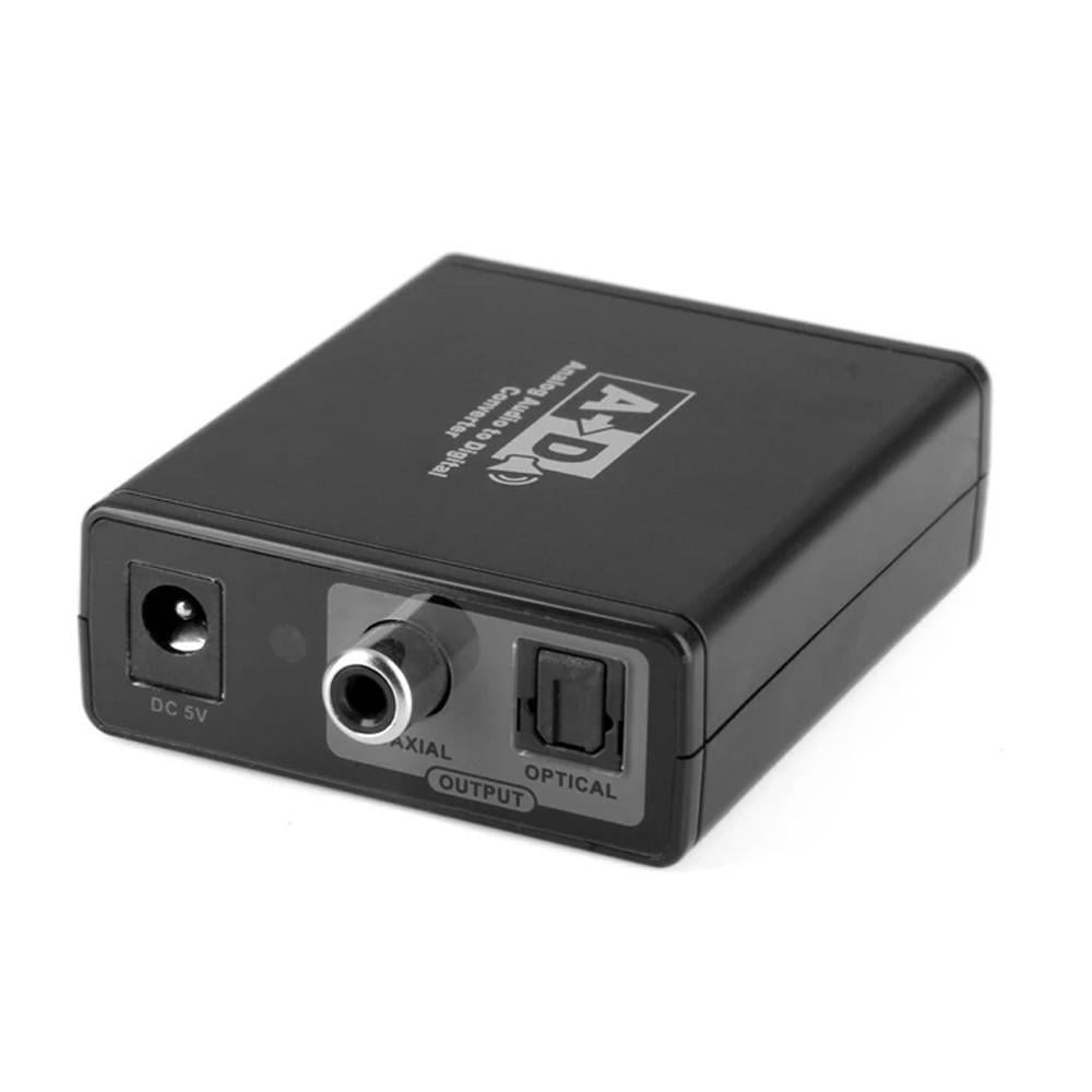 Перетворювач аналогових стерео сигналів у цифрові Lenkeng LKV3089 S/PDIF-TOSLink пластик 76x56x22 мм Чорний (000000805)