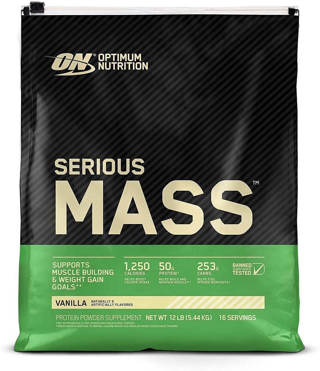 Гейнер Optimum Nutrition Serious Mass Ваниль 5,44 кг