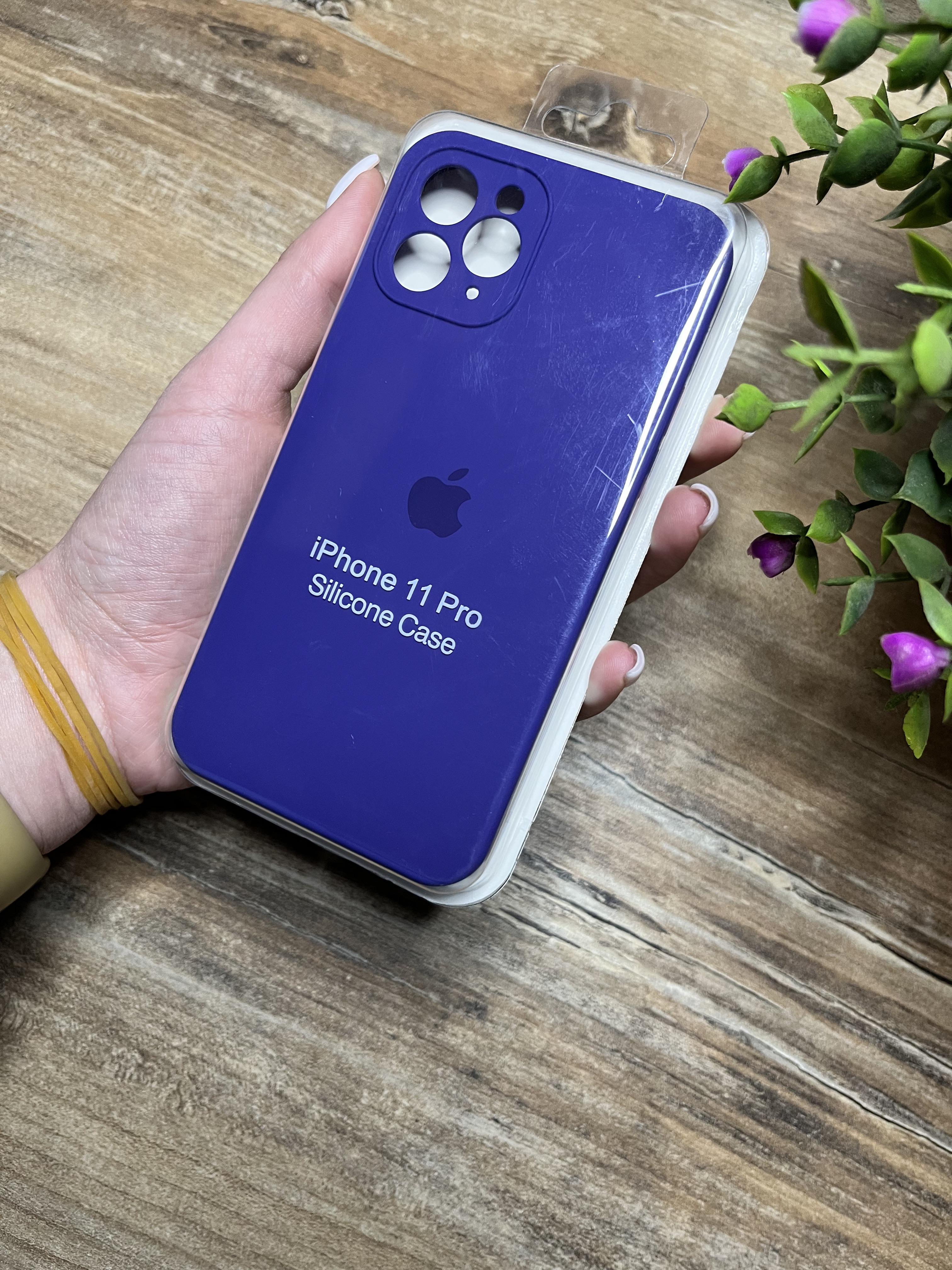 Чохол накладка на iPhone (Айфон) 11 pro квадратні борти silicone case full camera на apple