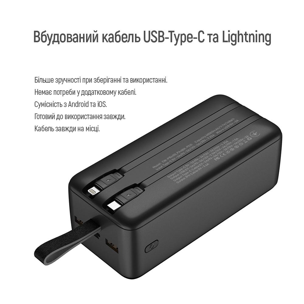 Повербанк ColorWay Powerful USB QC3.0/USB-C Power Delivery 65W 40000 mAh Black (CW-PB400LPA4BK-PDD) - фото 14