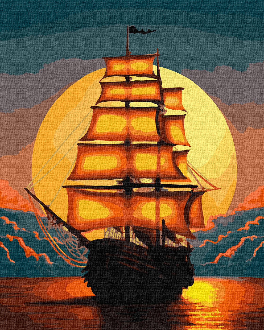 Картина по номерам Идейка Оранжевые паруса 40x50 см (KHO2777)