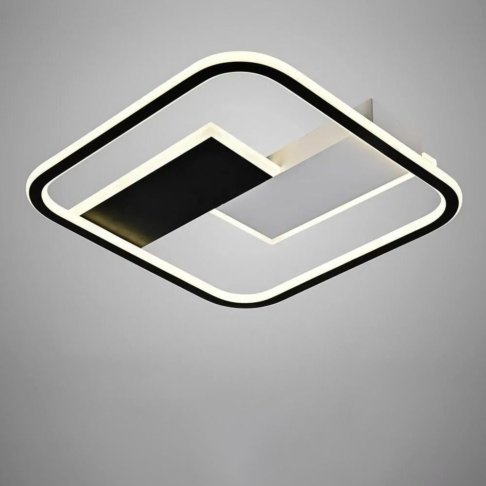 Люстра стельова світлодіодна LightHouse SY-19491/3 WH/BK Pult 134W 400х400х60 мм Чорний/Білий