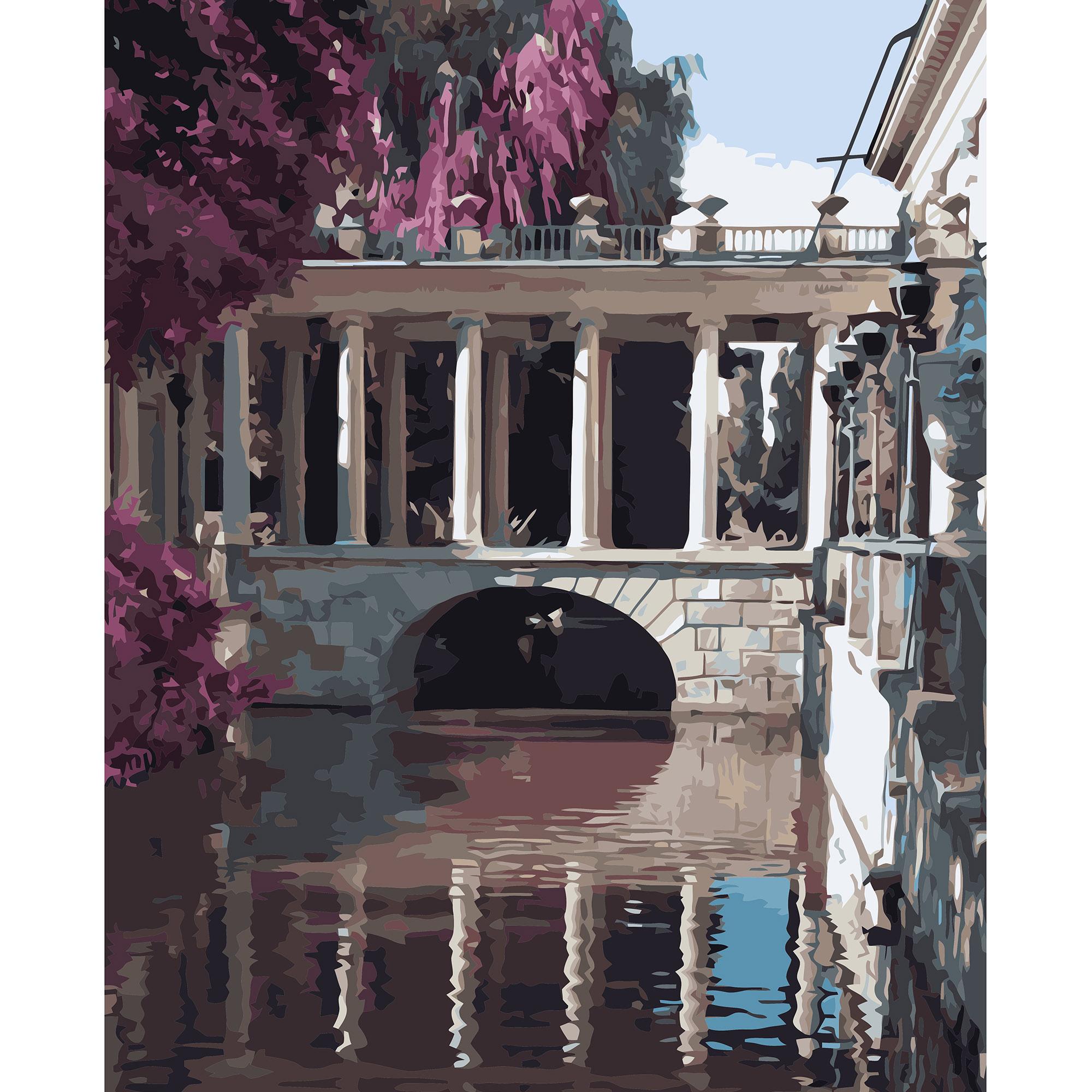 Картина по номерам Strateg Мостик через воду 40x50 см (VA-3221)