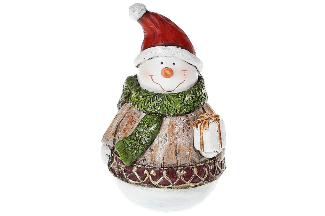 Декоративна фігура BonaDi Сніговик з подарунком (218-759)