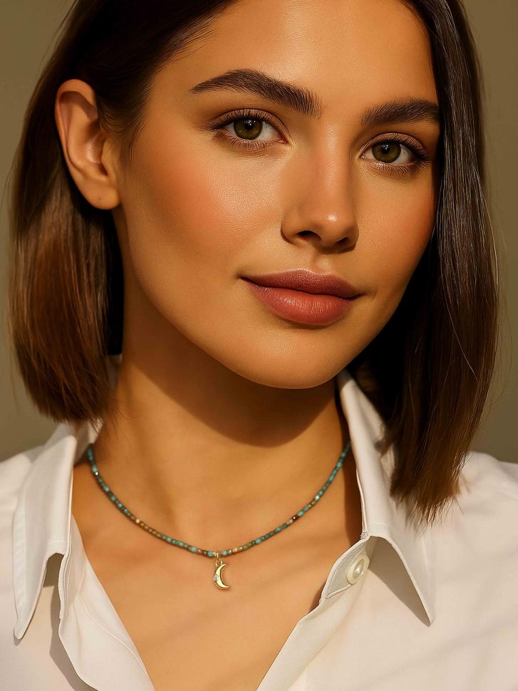 Чокер LeBijou из камней с подвеской луна (5046)