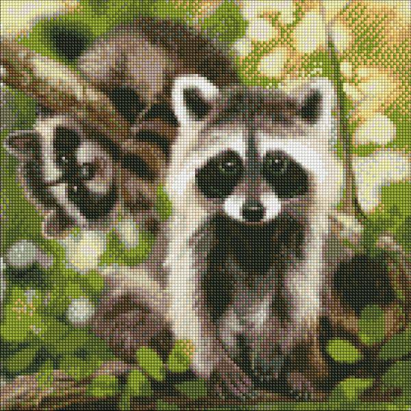 Алмазная мозаика Идейка Полосатые друзья 40x40 см (Id-AMO7367)