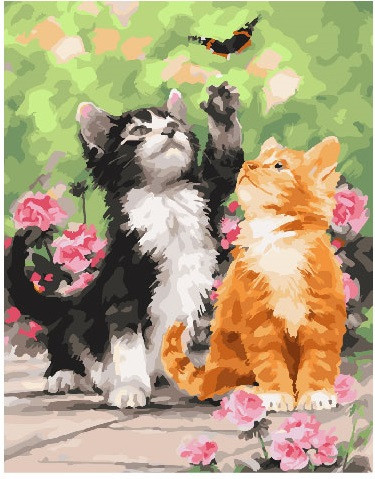 Картина по номерам Brushme Весенние котята (GX25640) Картина по номерам Brushme Весенние котята (GX25640)