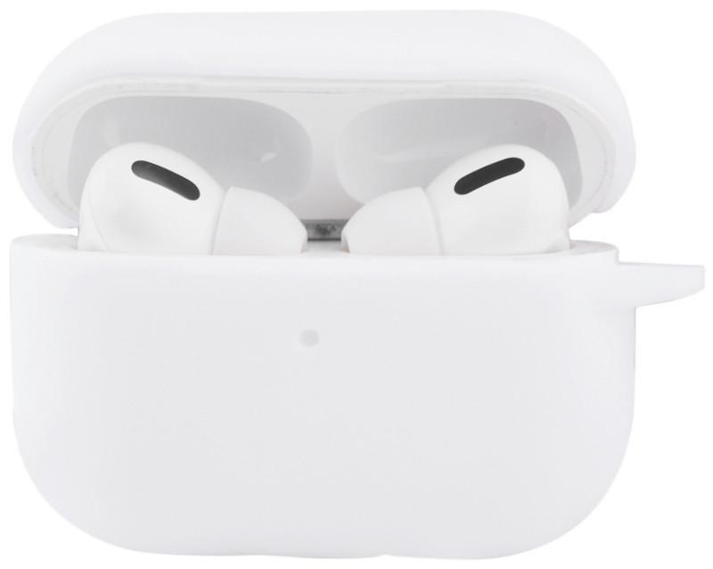 Чохол для навушників AirPods Pro 2 силіконовий люмінесцентний з карабіном Білий (1958532041) - фото 1