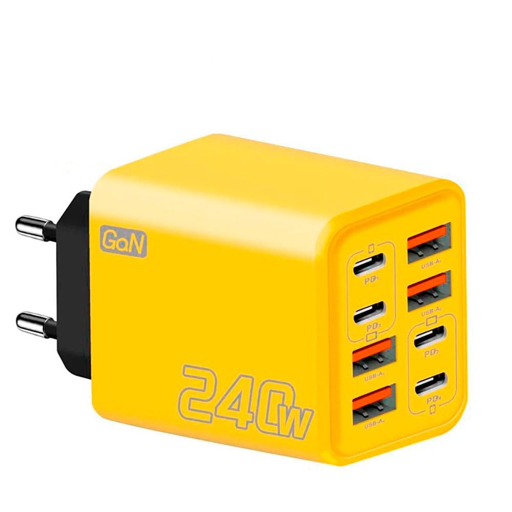 Блок живлення для телефону Maerknon 240W 4 USB/4 Type-C (38344263)