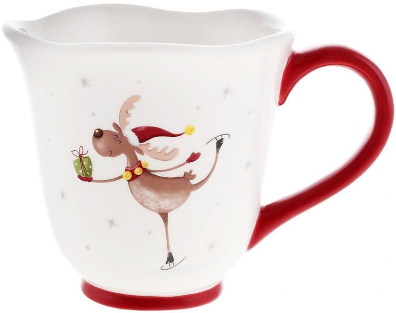 Кружки керамічні Олень на Лижах 2 шт. 470 мл Кружки керамічні Олень на Лижах 2 шт. 470 мл