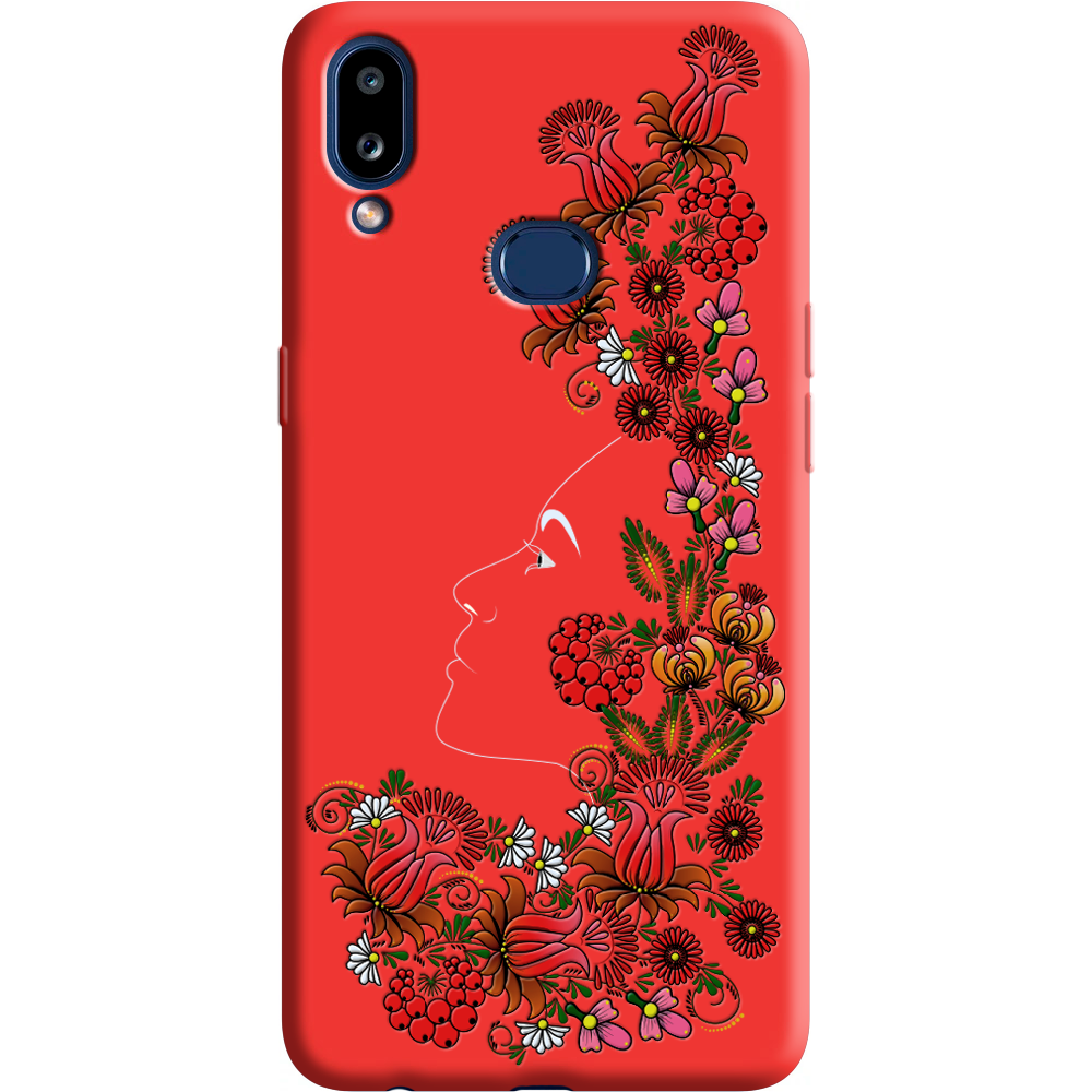 Чехол Boxface Samsung A107 Galaxy A10s 3D Ukrainian Muse Красный силикон (37944-bk64-38153)