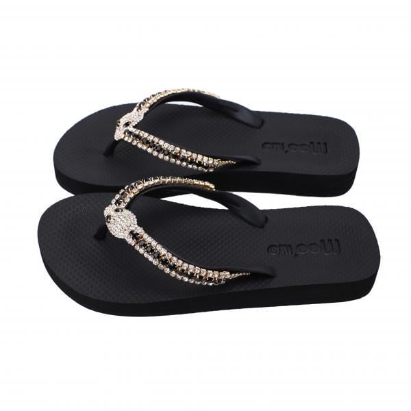 Вьетнамки женские Mooilo р. 39 Черный (Black-snake)