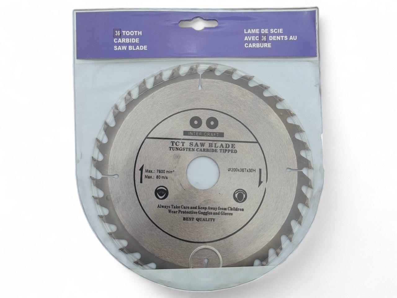 Диск пильный по дереву Inter-Craft 200 х 30 мм 36 зубов (196592363)