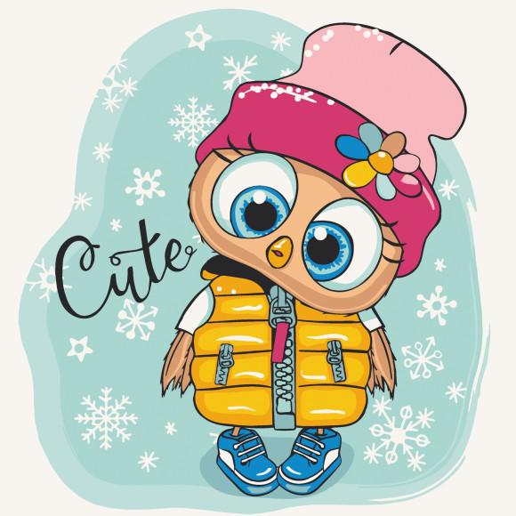 Картина по номерам Art Craft Милый совенок 30x30 см без коробки (15557-AC)