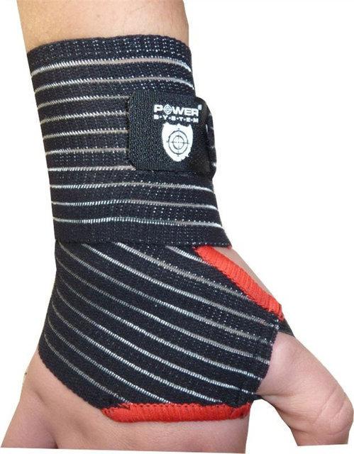 Кистьові бинти Power System Elastic Wrist Support PS-6000 Black/Red - фото 3