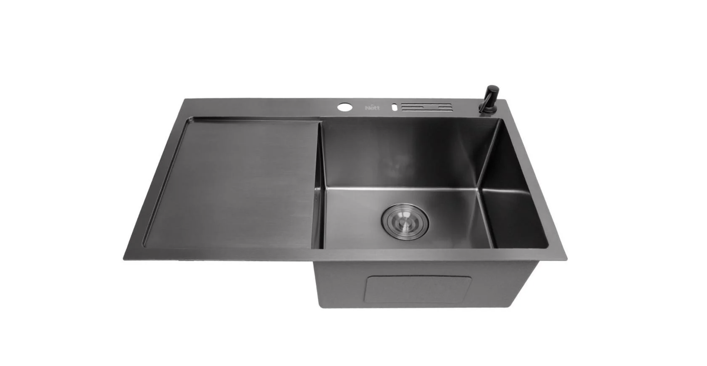 Комплект кухонной мойки и смесителя NB-7848 из нержавеющей стали Черный (2999643044)