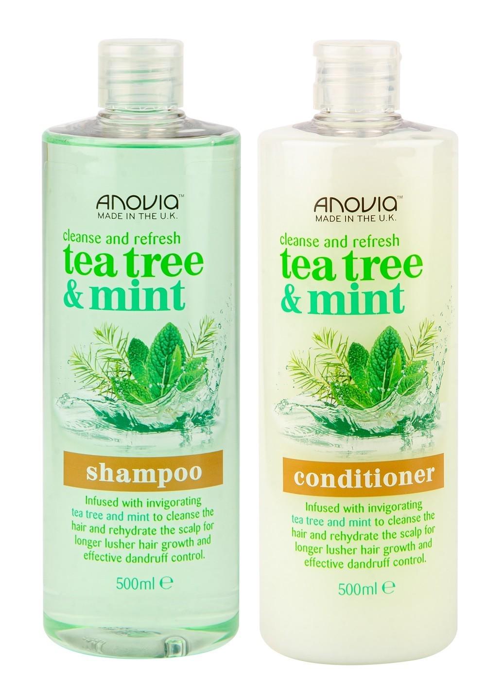 Очищающий набор для волос Anovia Tea Tree&Mint 500 мл + 500 мл (E-00320N)