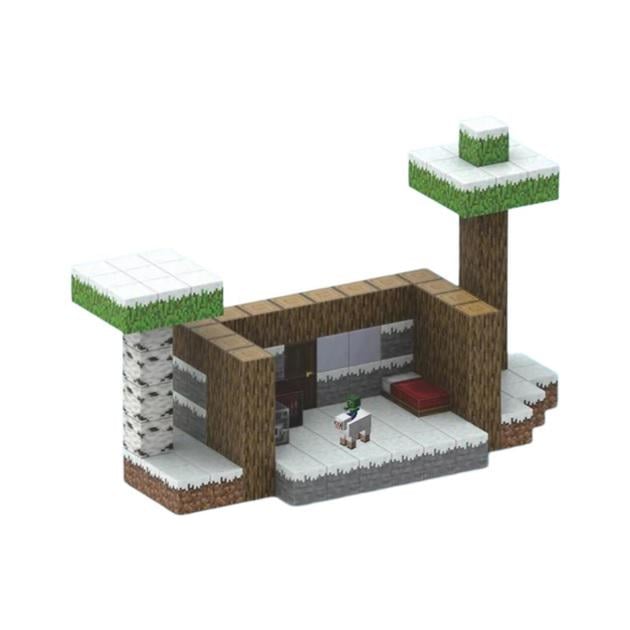 Конструктор магнітний Minecraft Сніговий будиночок 4 фігурки 128 шт. (005/11)