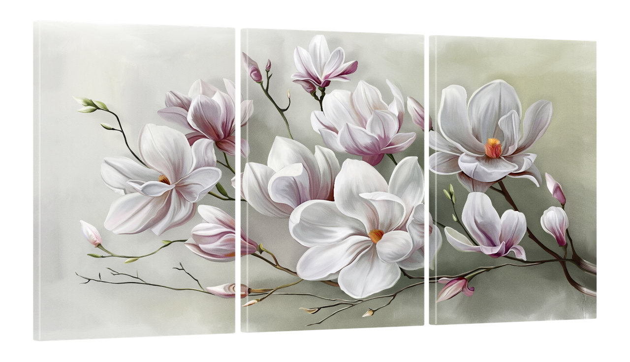 Картина модульная на холсте DK Магнолии 100x180 см (MK30297 X)