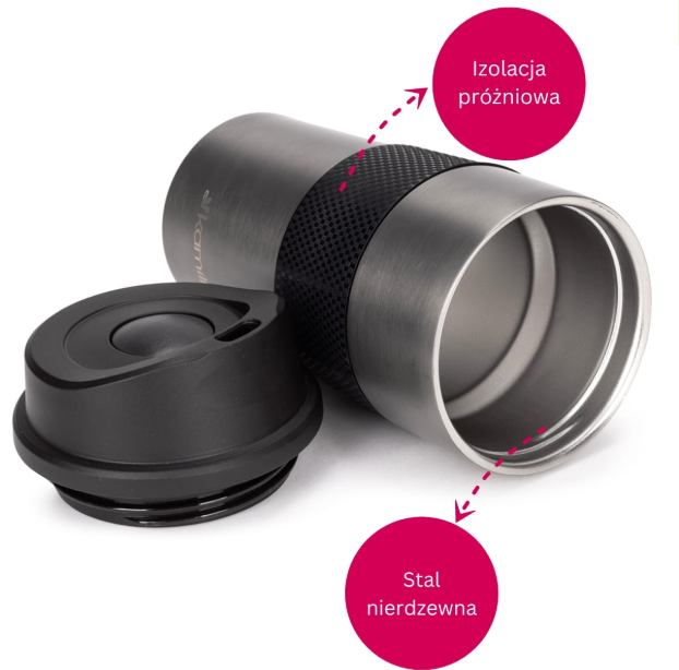 Термокружка Kamille с TPR-вставкой из нержавеющей стали 360 мл Графитовый (2150) - фото 4