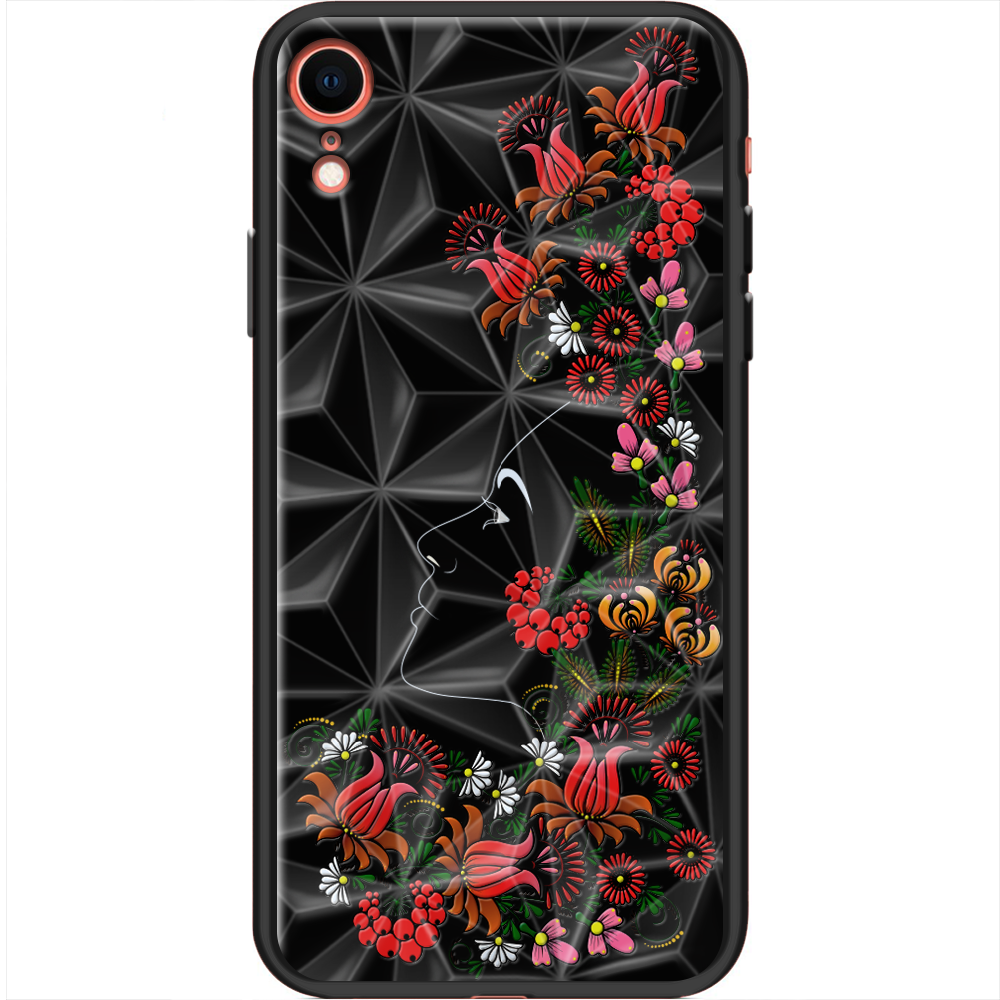 Чохол Boxface iPhone XR 3D Ukrainian Muse Чорний силікон із призмою(35417-bk64-37859)