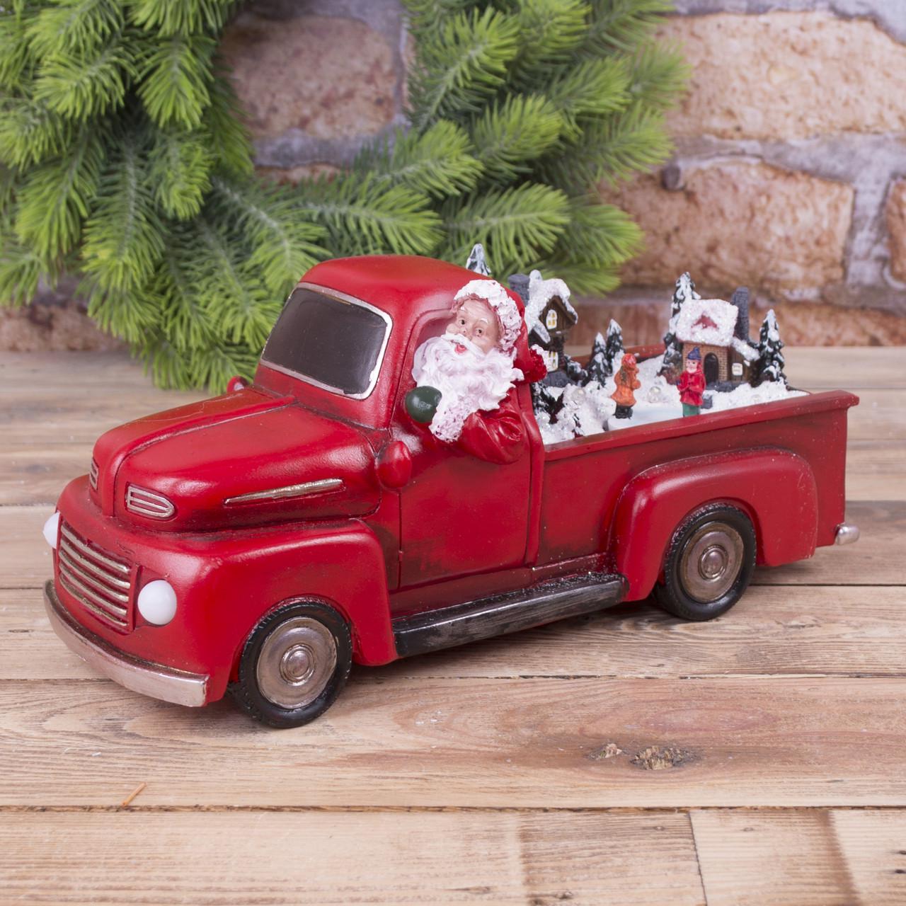 Статуэтка Led машинка с Сантой Красный (1952)