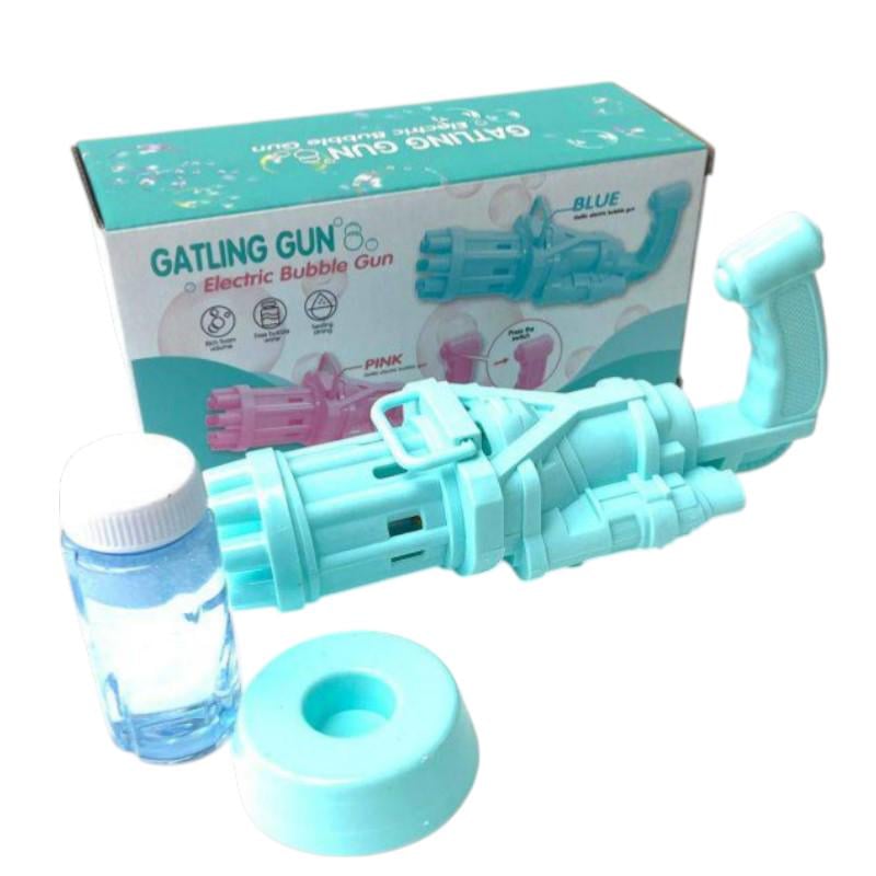 Пулемет игрушечный Gatling генератор мыльных пузырей Бирюзовый (950WJ) - фото 2 Пулемет игрушечный Gatling генератор мыльных пузырей Бирюзовый (950WJ) - фото 2