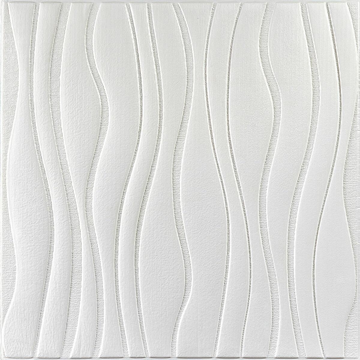 Панель самоклеящаяся декоративная настенно-потолочная 3D волны 600х600х6 мм (160 SW-00001199)