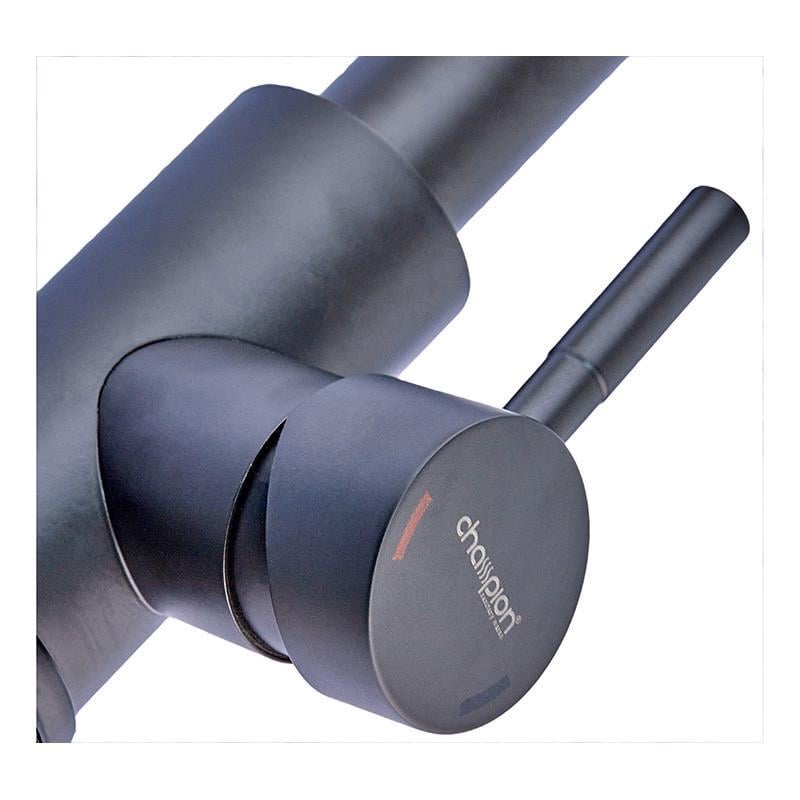 Смеситель для кухни с выдвижной лейкой Champion NEO-014 Black из нержавеющей стали (CH0315) - фото 3 Смеситель для кухни с выдвижной лейкой Champion NEO-014 Black из нержавеющей стали (CH0315) - фото 3