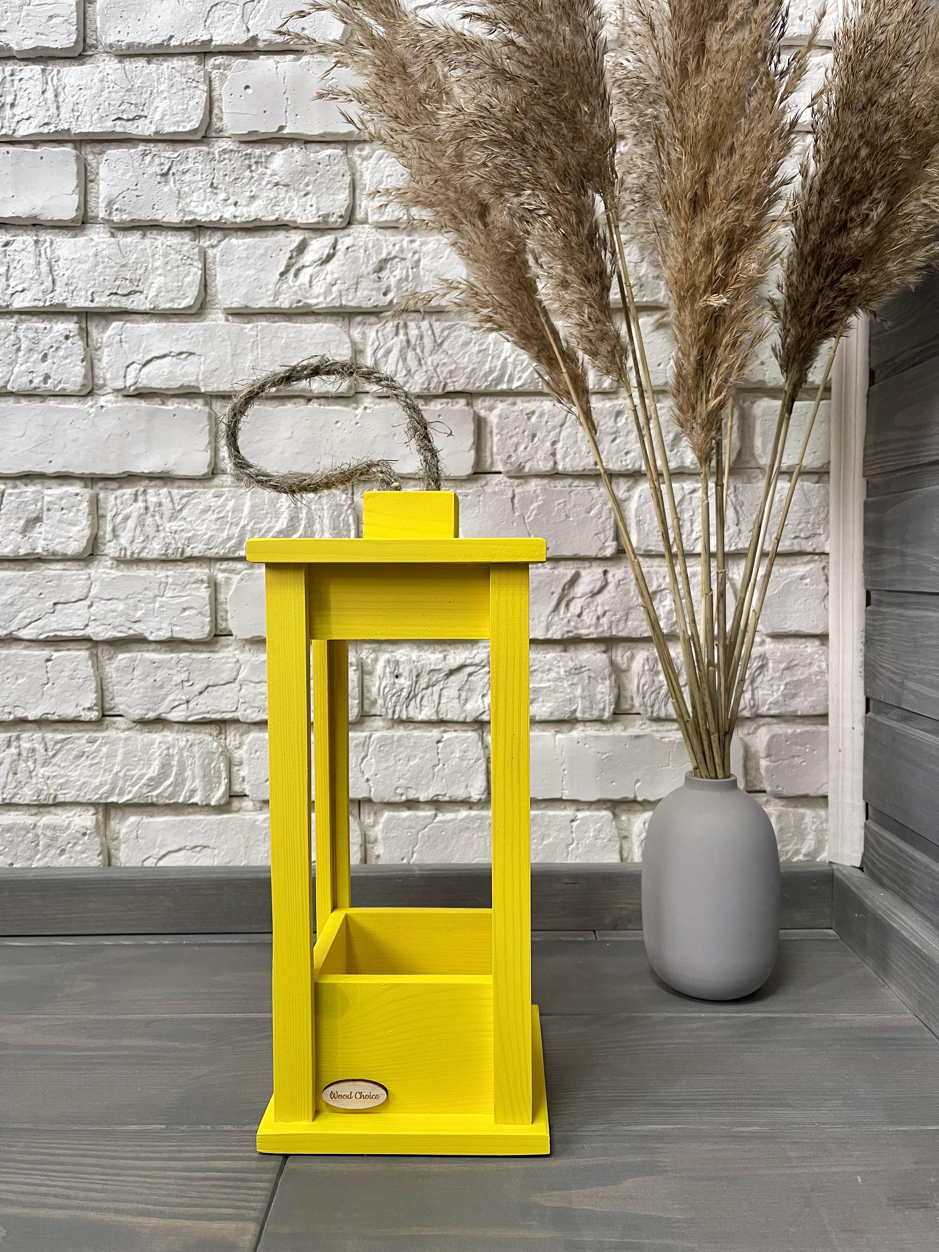 Подсвечник деревянный Wood Choice Фонарь 15х15х35 Желтый - фото 2 Подсвечник деревянный Wood Choice Фонарь 15х15х35 Желтый - фото 2