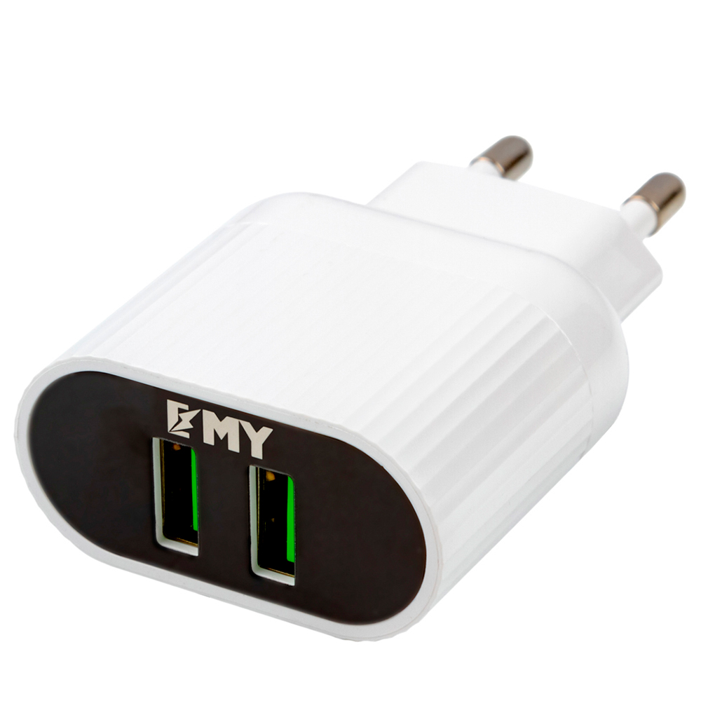 Набор зарядных устройств Emy MY-220 2в1 Lightning 110-240V 2хUSB 5V 12W (26441861)