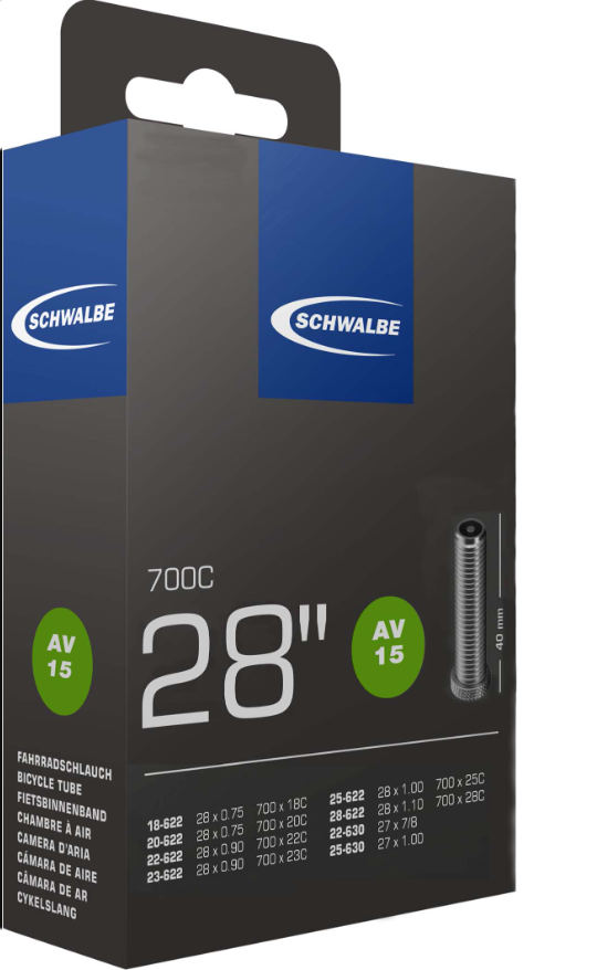 Велокамера Schwalbe 28" 18/28x622/630 AV15 40 мм EK AGV (TUB-F1-02)