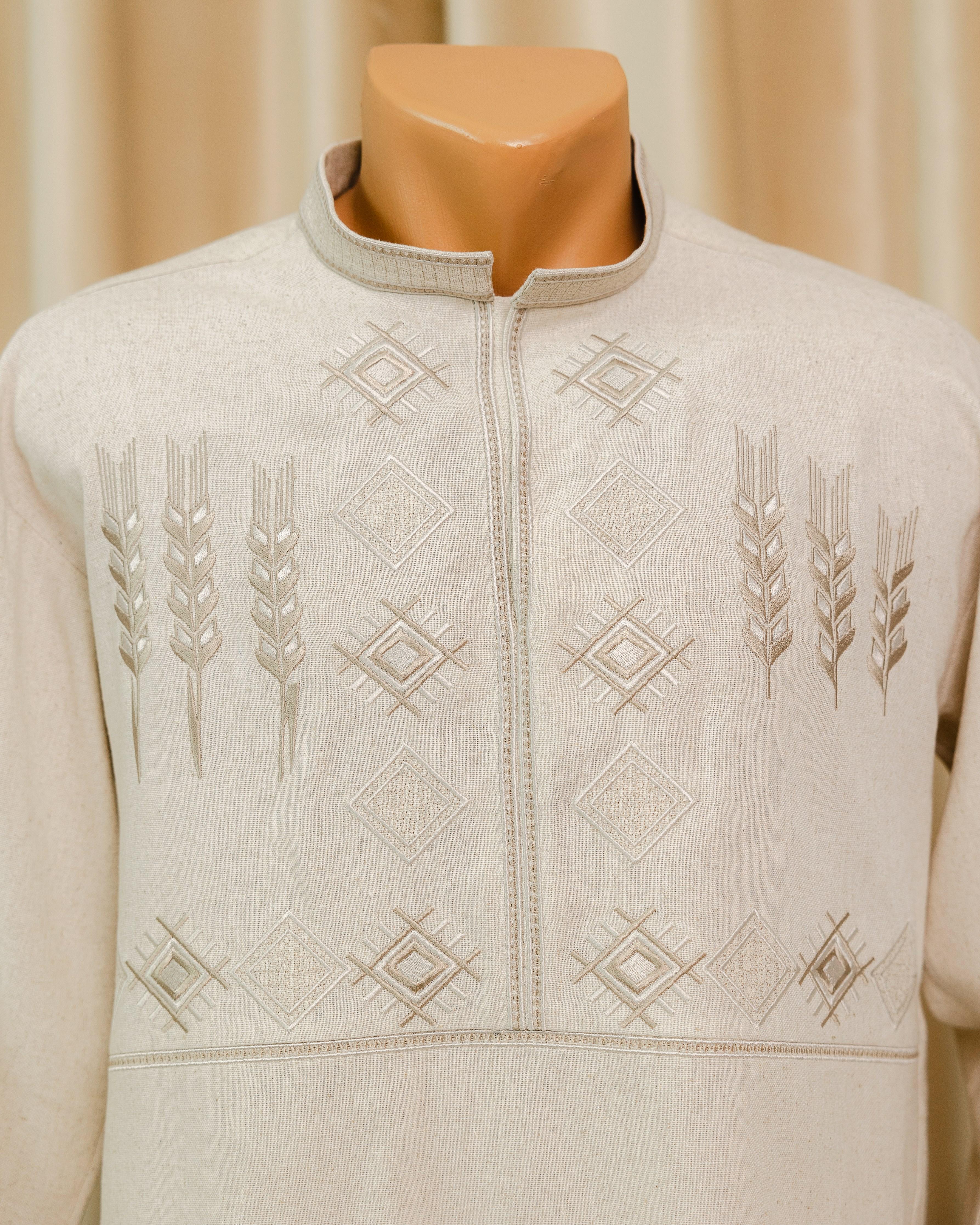 Вышиванка мужская Колос льняная S (0002230) - фото 10 Вышиванка мужская Колос льняная S (0002230) - фото 10