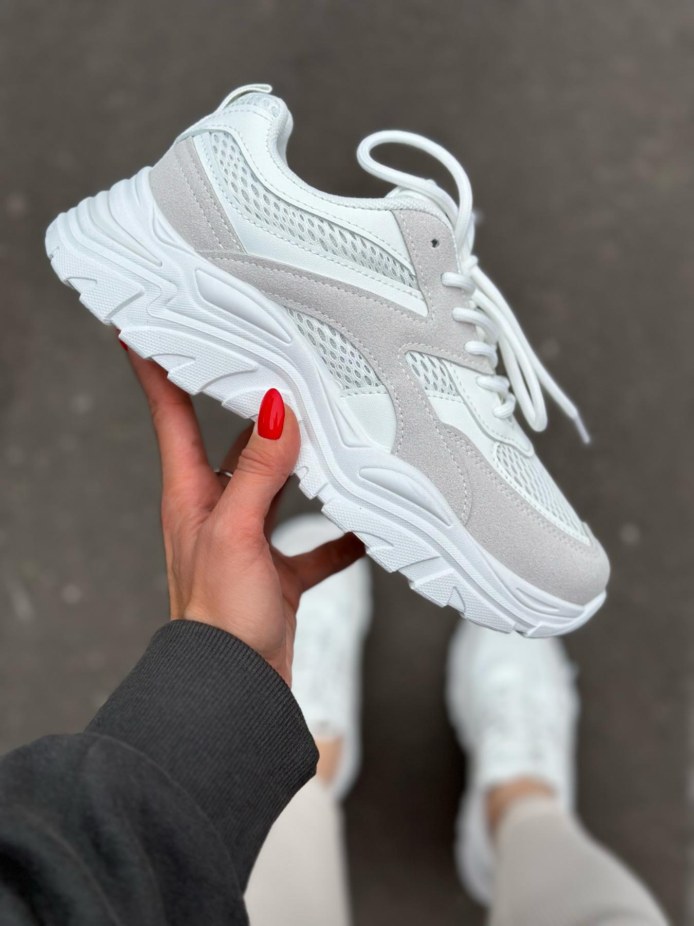 Кроссовки женские замша/текстиль р. 40 Белый (2224476s5) - фото 3 Кроссовки женские замша/текстиль р. 40 Белый (2224476s5) - фото 3