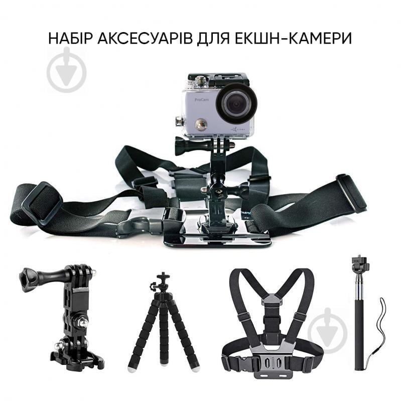 Набір аксесуарів AIRON 25 в 1 в кейсі ACK-2 для екшн-камер GoPro, AIRON, SONY, ACME, Xiaomi, SJCam, EKEN, ThiEYE (69477 - фото 3