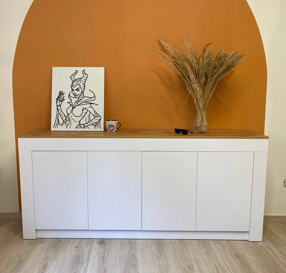 Комод LION Ларрі-1 190х35х84 см Нiмфея альба/Дуб Аппалачи (LION-041009) - фото 4 Комод LION Ларрі-1 190х35х84 см Нiмфея альба/Дуб Аппалачи (LION-041009) - фото 4