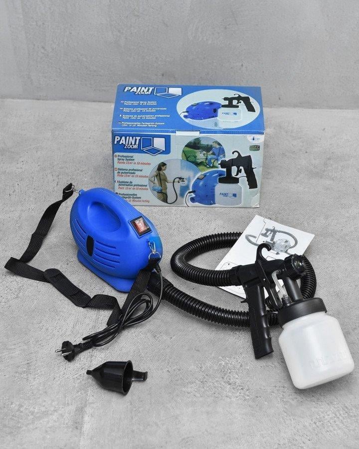 Фарборозпилювач професійний електричний пневматичний Paint Zoom 800 мл 650 Вт Синій - фото 6 Фарборозпилювач професійний електричний пневматичний Paint Zoom 800 мл 650 Вт Синій - фото 6