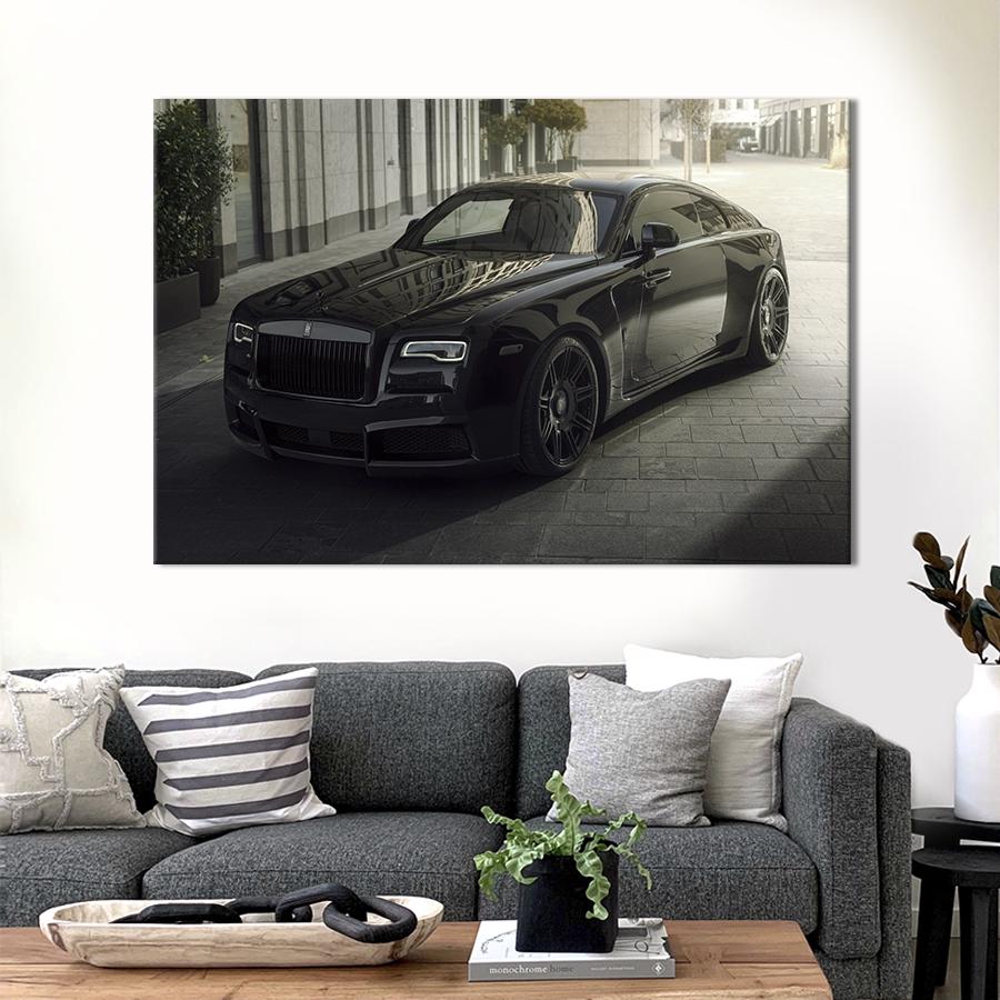 Картина на холсте Rolls-Royce Wraith Black Diamond 122x81 см (1400-1)