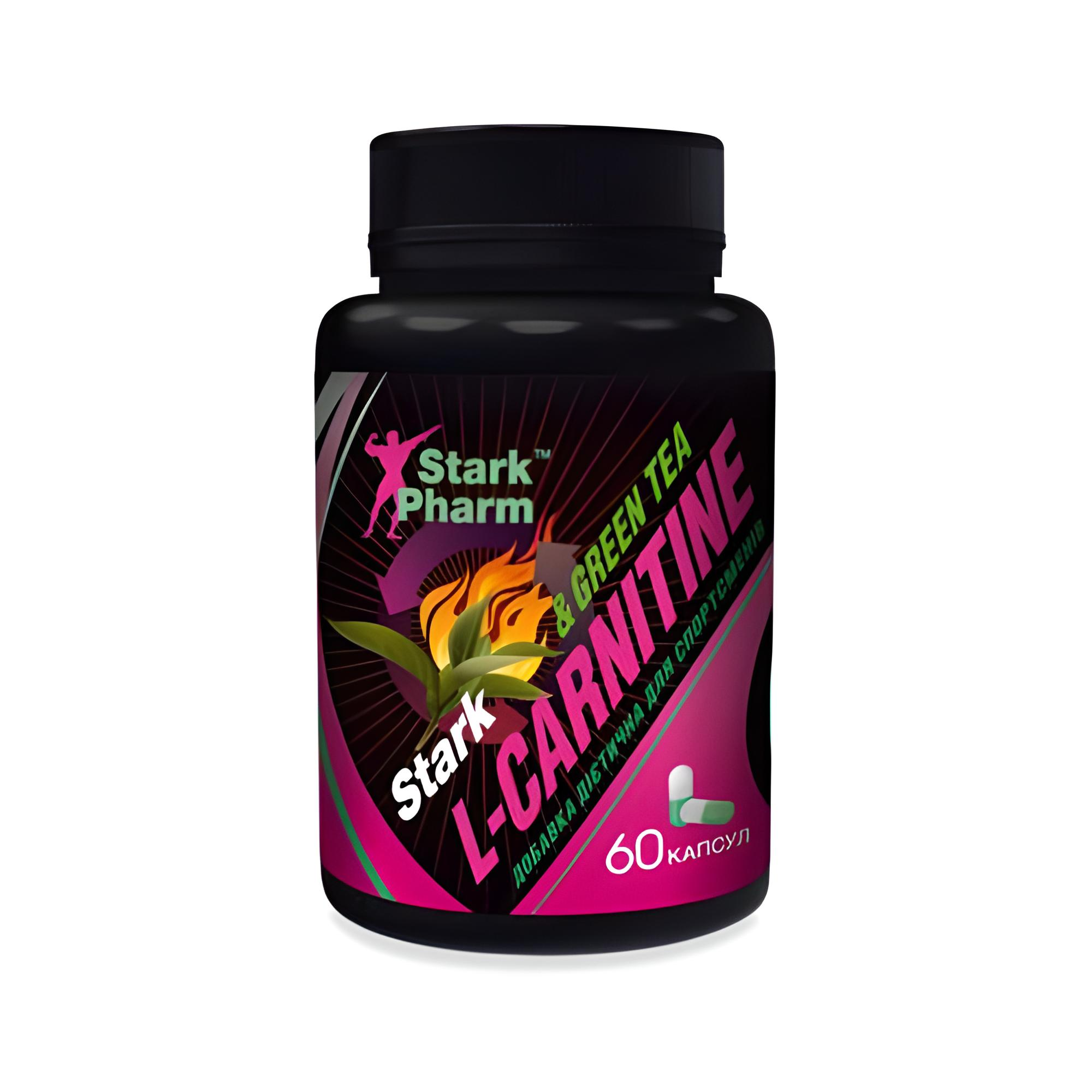 Жироспалювач для спорту Stark Pharm L-Carnitine & Green Tea Extract 600 мг 60 Caps