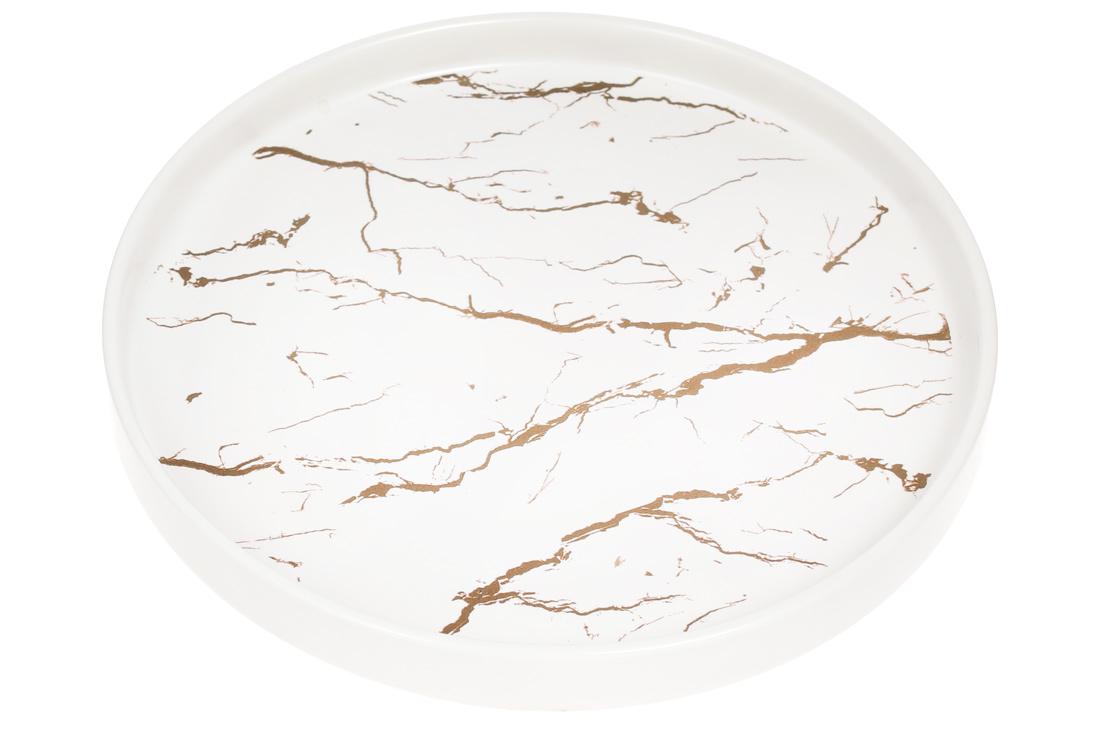 Блюдо сервировочное фарфоровое BonaDi Мраморная Роскошь (805-700)